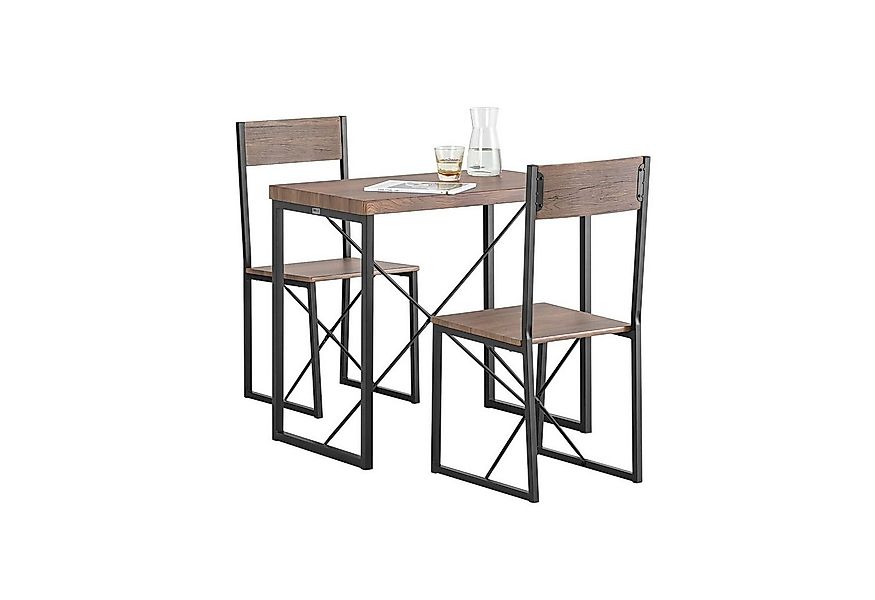 SoBuy Essgruppe OGT19, Esstisch mit 2 Stühlen Sitzgruppe Küchentisch günstig online kaufen