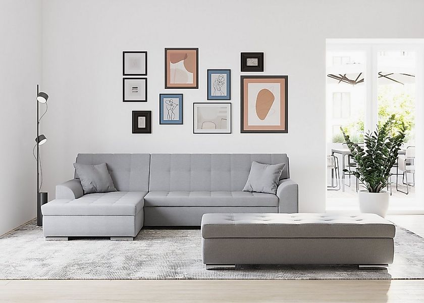DOMO collection Ecksofa Treviso viele Bezüge, auch in Cord, L-Form, B/T/H: günstig online kaufen