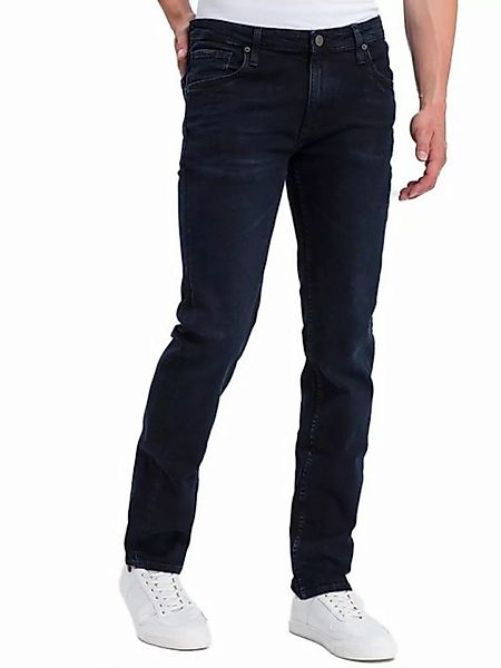 Cross Jeans Herren Jeans Damien - Slim Fit - Blau - Blue Black günstig online kaufen