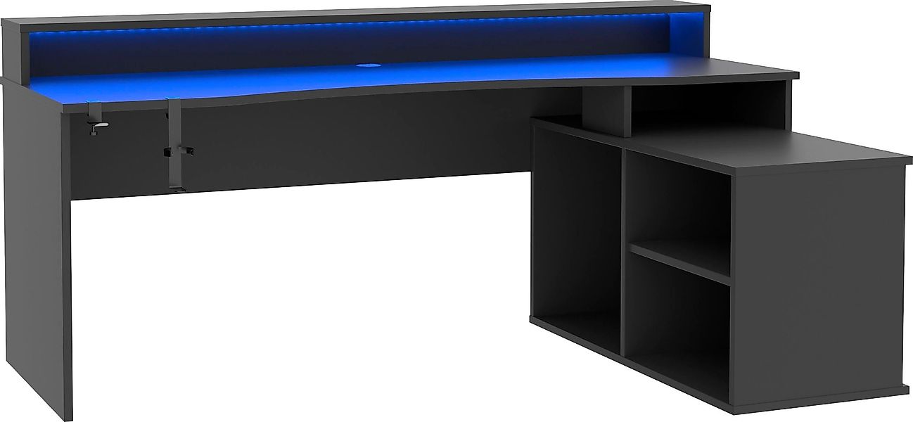 FORTE Gamingtisch Tezaur, Eckschreibtisch mit RGB-Beleuchtung, günstig online kaufen