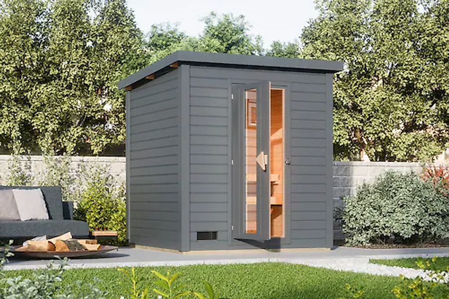 Karibu Saunahaus »Talo 2« Set, Ofen 9 kW integr. Strg günstig online kaufen