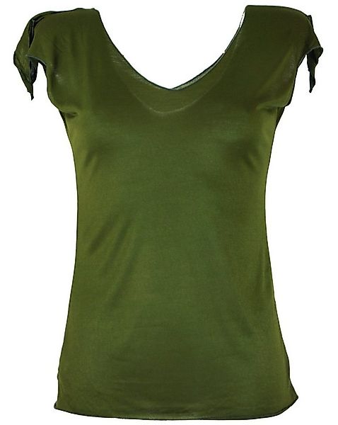 Guru-Shop T-Shirt Goa Psytrance Pixi Shirt - olive Psychedelic, alternative günstig online kaufen