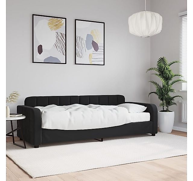 vidaXL Bett, Tagesbett mit Matratze Schwarz 80x200 cm Samt günstig online kaufen