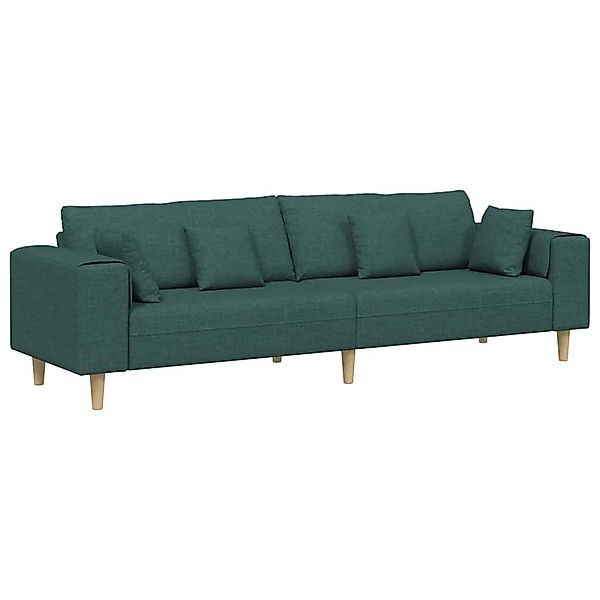 vidaXL Sofa Stoffsofa mit Kissen Dunkelgrün günstig online kaufen