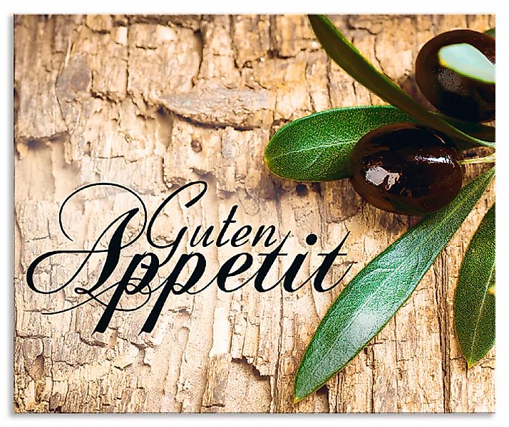 Artland Küchenrückwand "Oliven Guten Appetit" Alu Spritzschutz mit Klebeban günstig online kaufen