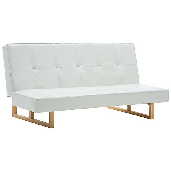 vidaXL Sofa Schlafsofa Kunstleder Weiß günstig online kaufen