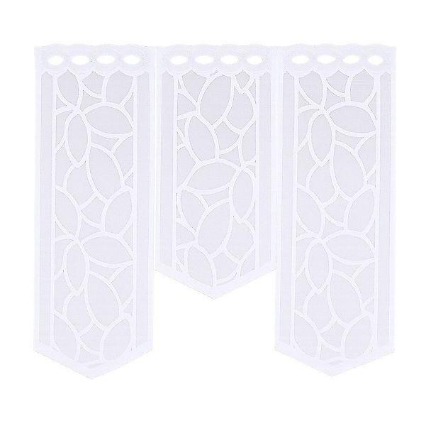 Clever-Kauf-24 Scheibengardine Bistrogardine Flächenvorhang Jacquard weiß günstig online kaufen