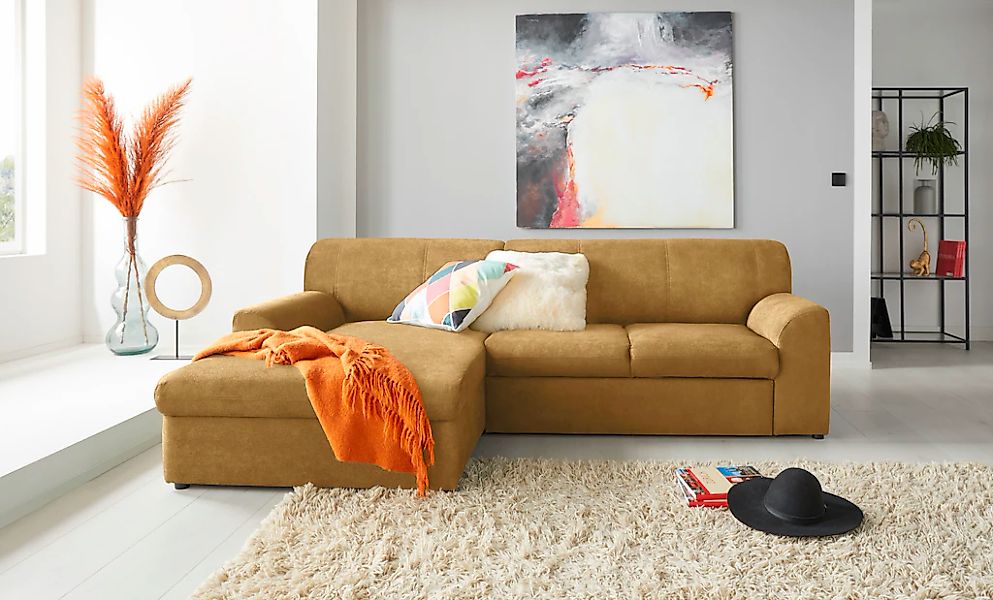 DOMO collection Ecksofa "Topper, elegant und zeitlos, kompaktes Stellmaß 24 günstig online kaufen