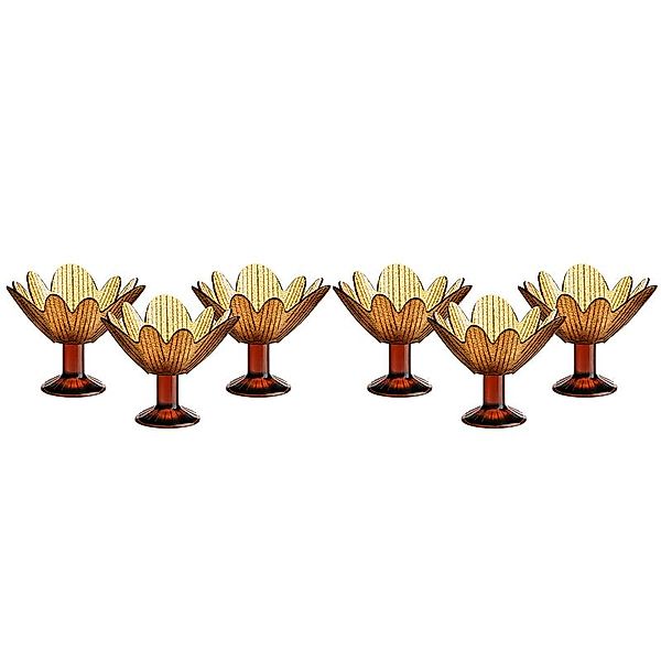 Eiscremeglas Eisbecher Eisglas Eisschale Seerose 6er-Set orange Colori Gela günstig online kaufen