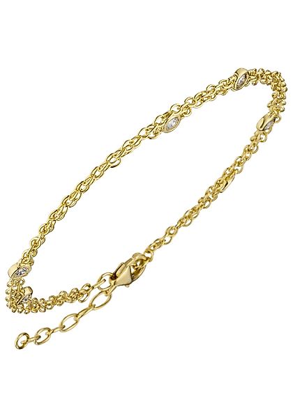 JOBO Armband, 2-reihig 925 Silber vergoldet günstig online kaufen