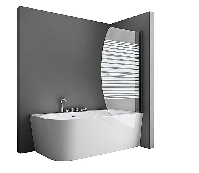 doporro Badewannenaufsatz Duschwand Badewanne Cor112 6mm ESG-Sicherheitsgla günstig online kaufen