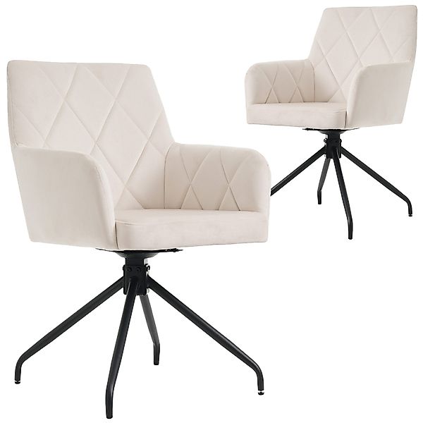 SeedWave Esszimmerstuhl Samt Esszimmer-Drehstuhl mit Armlehne, günstig online kaufen