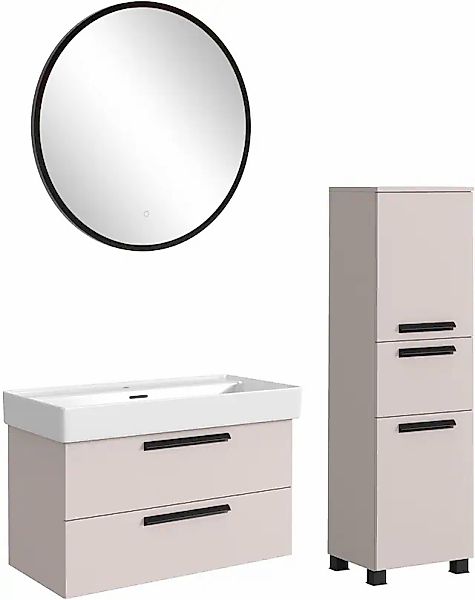 welltime Badmöbel-Set »SALVADA, 3tlg-Set, gedämpfte Scharniere, Softclose, günstig online kaufen