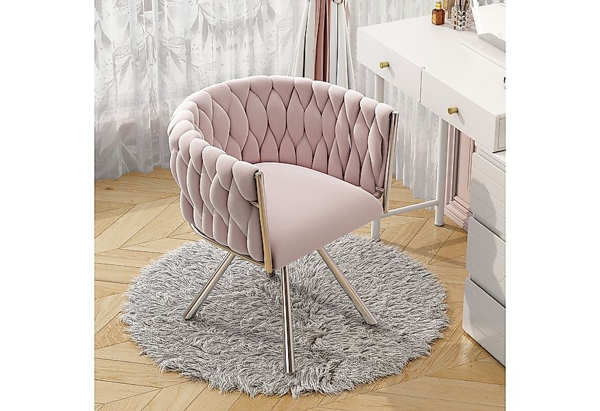 STILVORA Esszimmerstuhl mit Metallbeine,Polsterstuhl Schminkstuhl 360°-Dreh günstig online kaufen