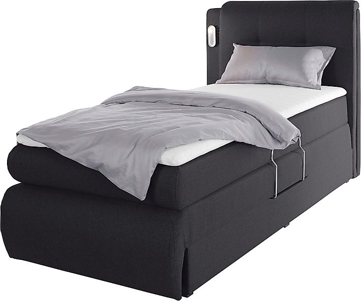 COLLECTION AB Boxspringbett »Borna«, inklusive Bettkasten, LED-Beleuchtung günstig online kaufen