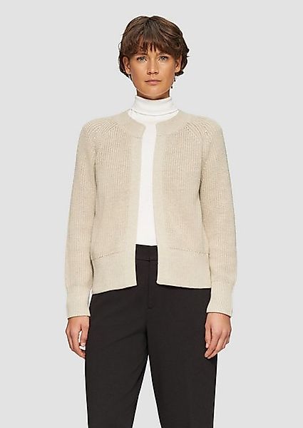 s.Oliver Strickjacke Strickjacke mit Raglanärmeln und Rippbündchen günstig online kaufen