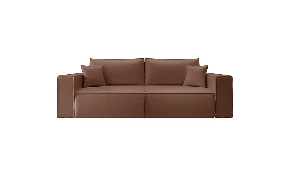 Selsey Schlafsofa Farese Cuero   ¦ braun ¦ Maße (cm): B: 257 H: 86 Polsterm günstig online kaufen