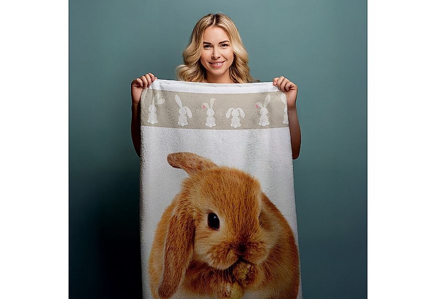 Jerry Fabrics Handtücher Duschtuch Badetuch Strandtuch mit Hase Kaninchen 7 günstig online kaufen