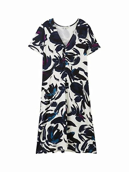 TOM TAILOR Sommerkleid easy jersey dress, dark blue floral design günstig online kaufen