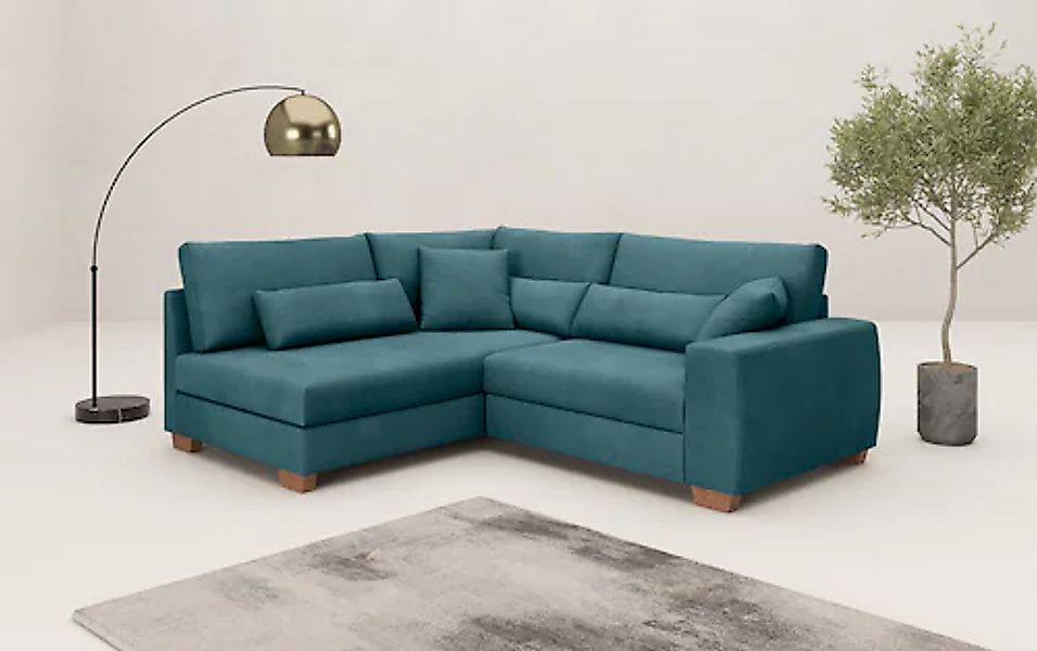 Mr. Couch Ecksofa »Hilla L-Form, bis 140 kg belastbar« mit Taschenfederkern günstig online kaufen