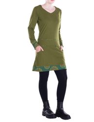 Vishes A-Linien-Kleid Damen Kleid Baumwolle Casual günstig online kaufen
