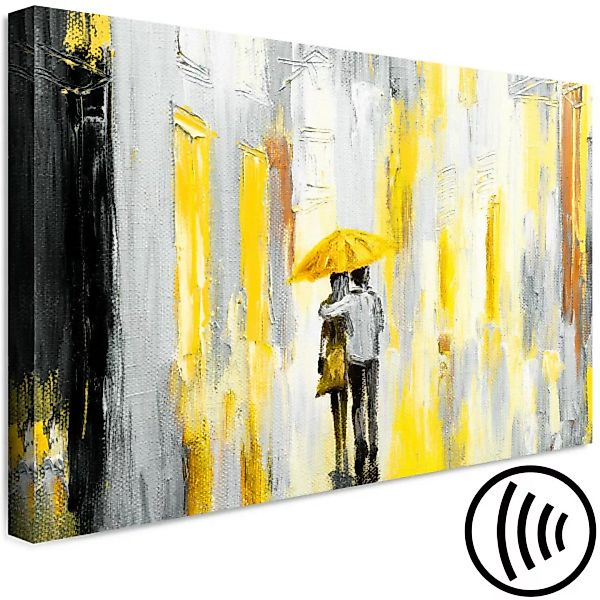 Wandbild Umbrella in Love (1 Part) Wide Yellow XXL günstig online kaufen