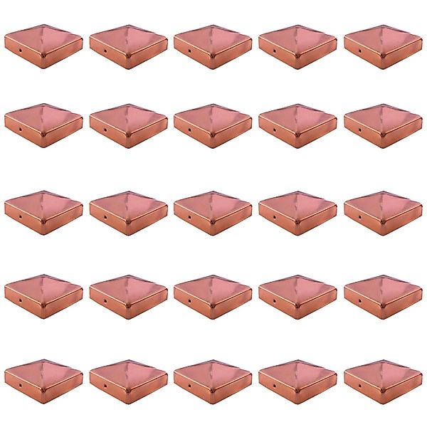 Holmwerk 25x Pfostenkappe Kupfer Pyramide 7x7 Abdeckkappe Für Pfosten 71mm günstig online kaufen