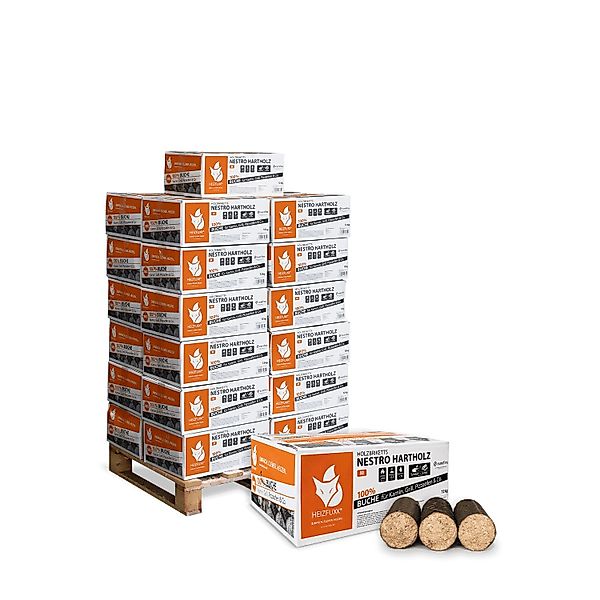 HEIZFUXX Holzbriketts Nestro Hartholz M, 300 kg, (Palette, 25-St) günstig online kaufen
