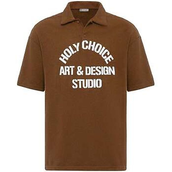 Dandalo  T-Shirts & Poloshirts Michel Oversize Lapel Collar Motto Printed S günstig online kaufen