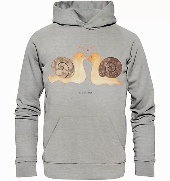 Mr. & Mrs. Panda Hoodie Größe XL Schnecken Liebe - Heather Grey - Geschenk, günstig online kaufen