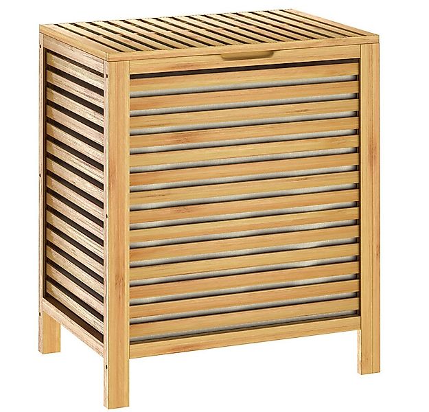 Casaria Wäschekorb (1 St), mit Deckel Holz Bambus Wäschebox Wäschesammler I günstig online kaufen