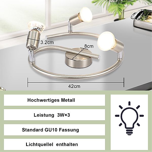 Nettlife LED Deckenstrahler Schwenkbar GU10 1/2/3/4 günstig online kaufen