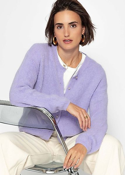 SASSYCLASSY Cardigan Weicher Strickcardigan mit Zierknöpfen günstig online kaufen