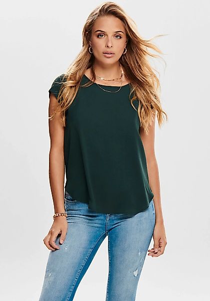 ONLY Kurzarmbluse "ONLVIC – feminines Blusenshirt in lockerer Form" regular günstig online kaufen