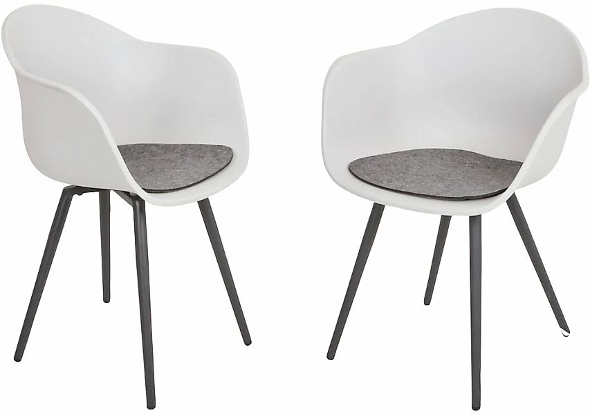 Garden Pleasure Schalenstuhl "ZARA" (Set) 4 Stk. 4er Set günstig online kaufen