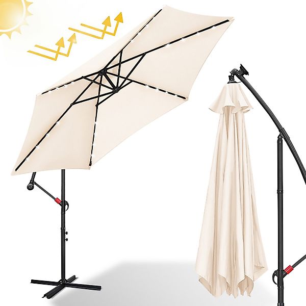Clanmacy Sonnenschirm Sonnenschirm Ampelschirm,UV-Schutz,Eisen mit Ständer, günstig online kaufen
