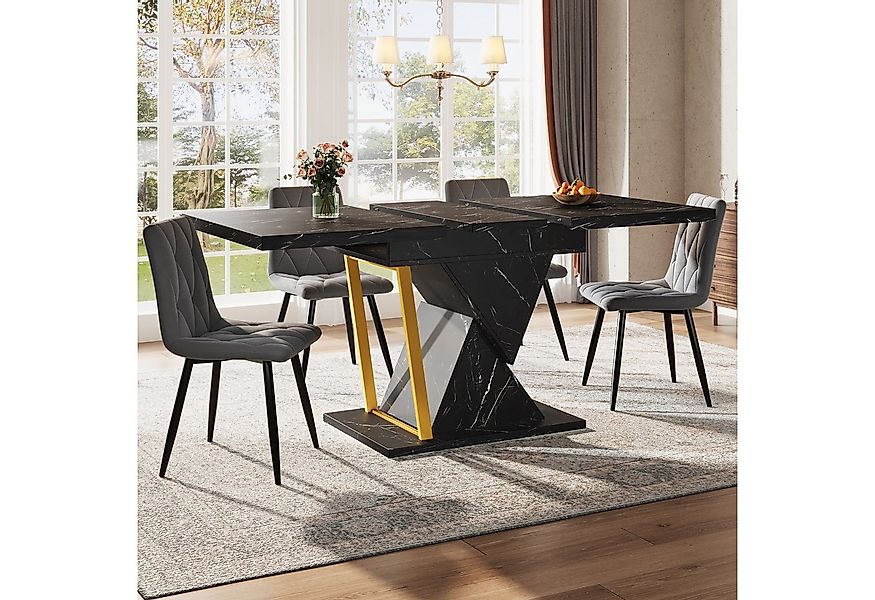 OKWISH Esstisch Küchentisch, Balkontisch (Ausziehbarer Esstisch 110-140 cm, günstig online kaufen