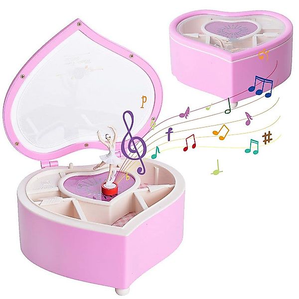 RWEUOQ Spieluhr Herzförmige Ballettmusik-Schmuckbox, (1-tlg), mit günstig online kaufen