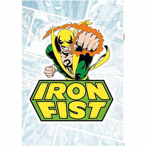 Komar Deko-Sticker Iron Fist Comic 50 x 70 cm gerollt günstig online kaufen