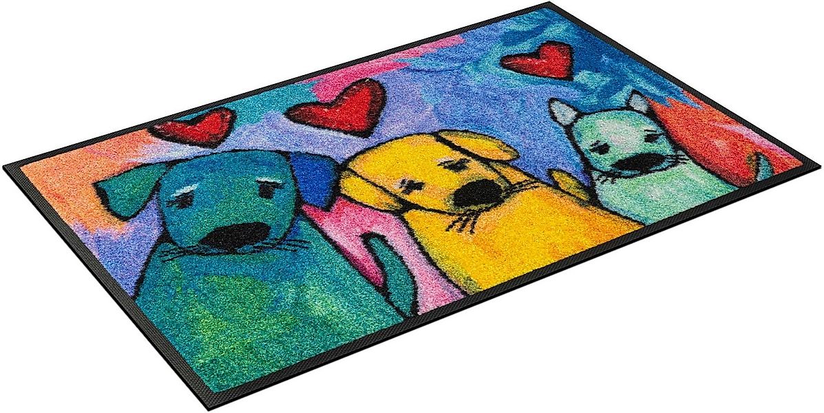 wash+dry by Kleen-Tex Fußmatte Doggies, rechteckig, Höhe: 7 mm, Schmutzfang günstig online kaufen