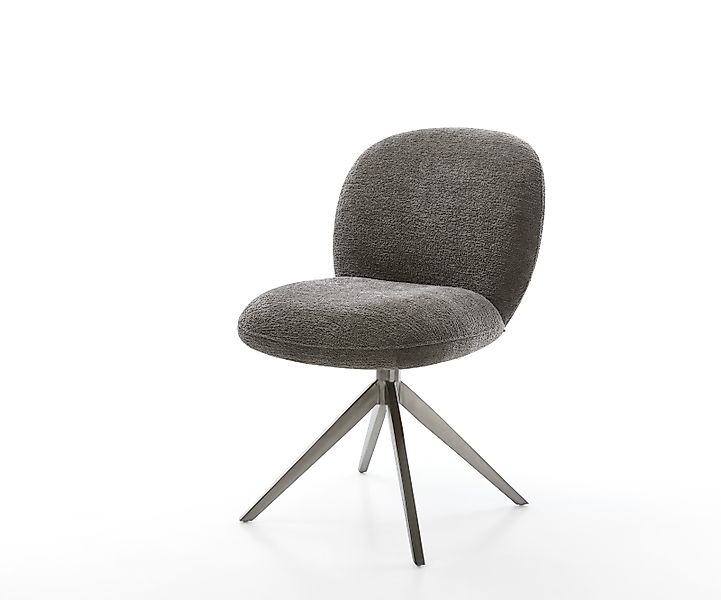 Drehstuhl Nube-Flex Bouclé Soft Schlamm Kreuzgestell breit Graphit 360° dre günstig online kaufen