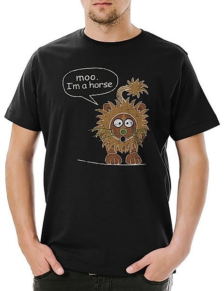 Urban Backwoods Print-Shirt Moo I'm A Horse Herren T-Shirt Modern Fun Famil günstig online kaufen