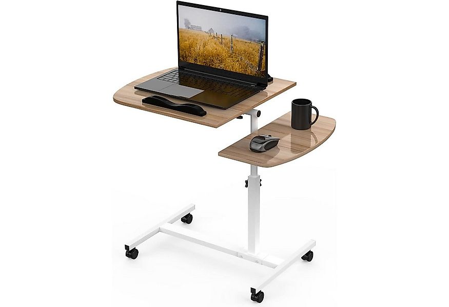 NUODWELL Computertisch Laptoptisch Höhenverstellbar Mit Rollen, Beistelltis günstig online kaufen