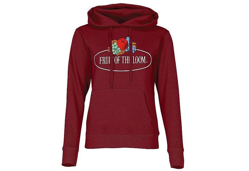 Fruit of the Loom Kapuzensweatshirt Damen Kapuzenpullover mit Vintage-Logo günstig online kaufen