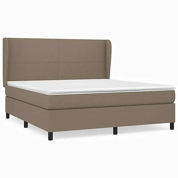 vidaXL Boxspringbett mit Matratze Taupe 180x200 cm Stoff1372333 günstig online kaufen