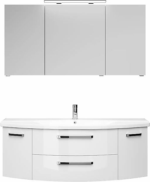 Saphir Badmöbel-Set "Serie 4010 2-teilig Keramik-Waschtisch mit LED-Spiegel günstig online kaufen