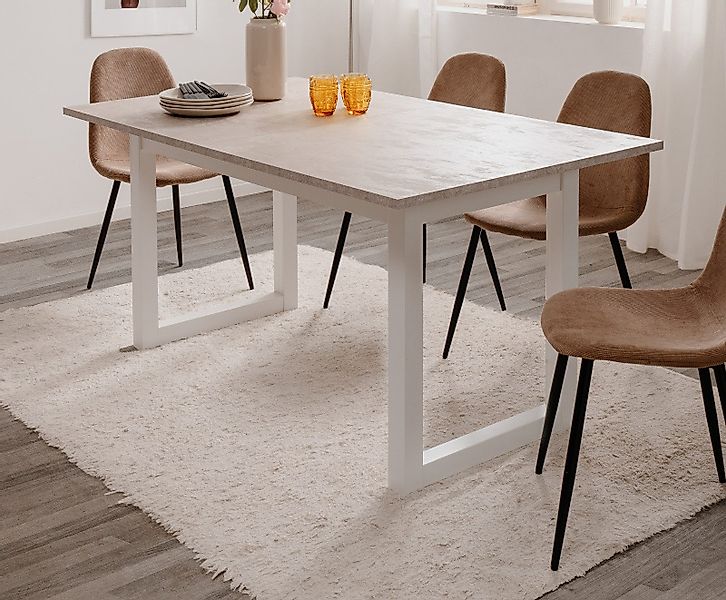 Furn.Design Esstisch Visby (in weiß mit günstig online kaufen