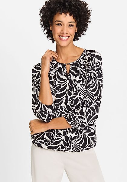 Olsen Print-Shirt (1-tlg) mit geschlitztem Rundhalsausschnitt günstig online kaufen