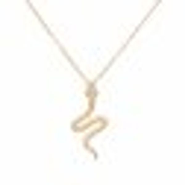 Halskette 925 Silber vergoldet Anhänger Schlange mit Zirkonia günstig online kaufen