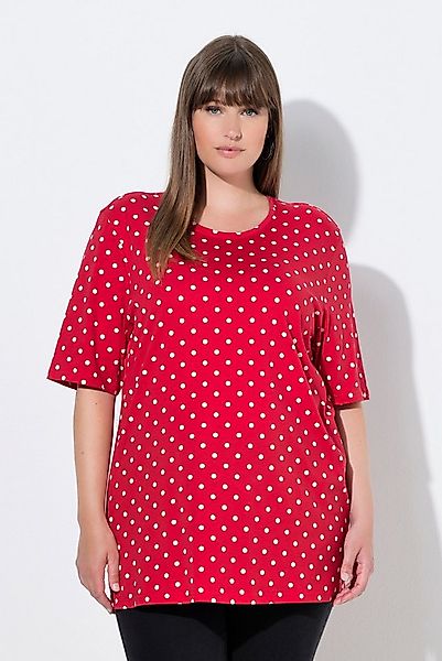 Ulla Popken T-Shirt T-Shirt Punkte Relaxed Rundhals Halbarm günstig online kaufen